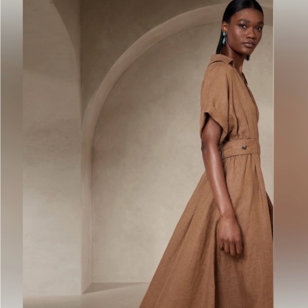 Banana Republic Asymmetrical Brown Dress - Picture 5 of 5